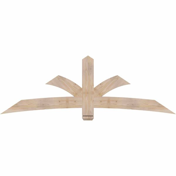 Ekena Millwork Davenport Smooth Timber Gable Bracket, Douglas Fir, 84"W x 28"H x 1 1/2"D x 5 1/2"F, 8/12 Pitch GBW084X28X0206DAV00SDF - main